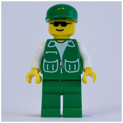 Figurine Man, Green Jacket, Green Legs, Green Cap, Sunglasses du set 6564
