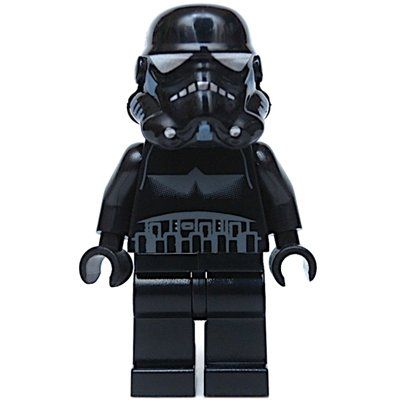 Figurine Imperial Shadow Trooper, Short Line on Back, Black, Plain Legs du set 7667