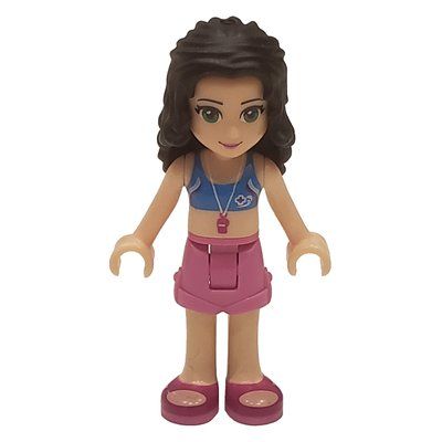 Minifigur Emma - Medium Blue Crop Top, Dark Pink Shorts aus Set 41028