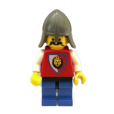 Minifigure Knight (Royal Knights) - Blue Legs, Dark Gray Neck-Protector del set 6097