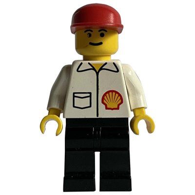Figurine Man, White Shirt with Shell Logo, Red Cap du set 1252