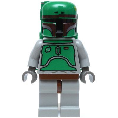 Figurine Boba Fett, Helmet and Jetpack, Light Gray Armor, Plain Legs du set 4476