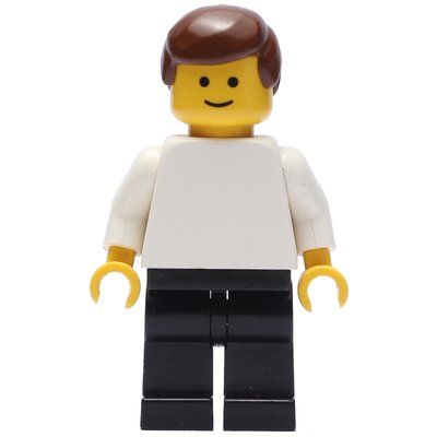 Figurine Man - White Torso, Black Legs Brown Hair du set 3404