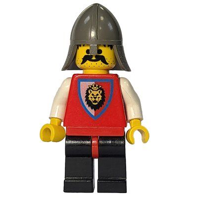 Minifigura Knight (Royal Knights) - Black Legs, Dark Gray Neck-Protector del set 6090