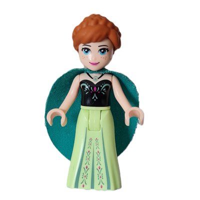 Figurine Anna - Black Vest, Yellowish Green Dress, Dark Turquoise Cape du set 41147