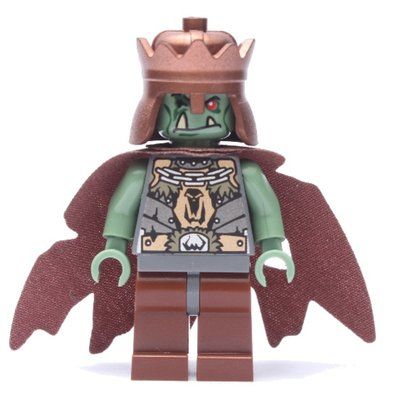 Minifigurka Troll King, Metallic Copper Crown z zestawu 7097