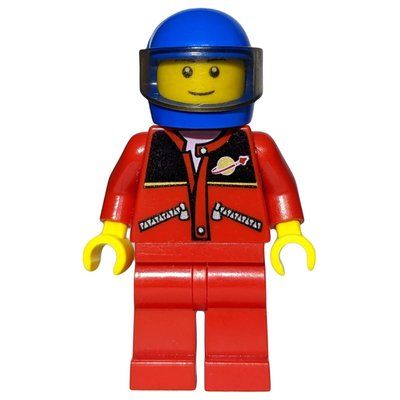 Figurine Racer, Red Jacket with Classic Space Logo, Blue Helmet with Visor du set 30150