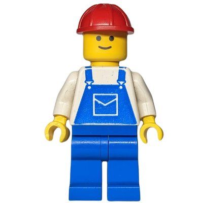 Minifigurka Man, Blue Overalls, Red Hard Hat z zestawu 6565