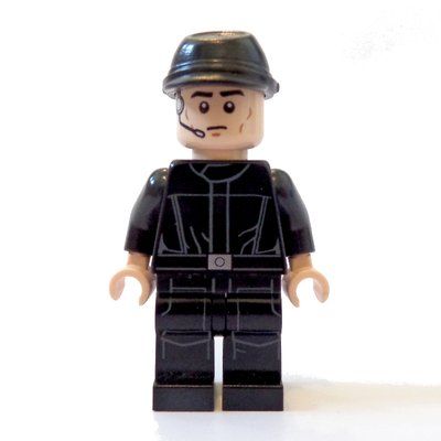Figurine Imperial Crew / Pilot, Black Uniform, Cavalry Cap, Light Nougat Hands du set 75033