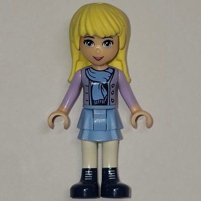Minifigure Stephanie - Lavender Jacket, Scarf, Light Aqua Skirt del set 41016