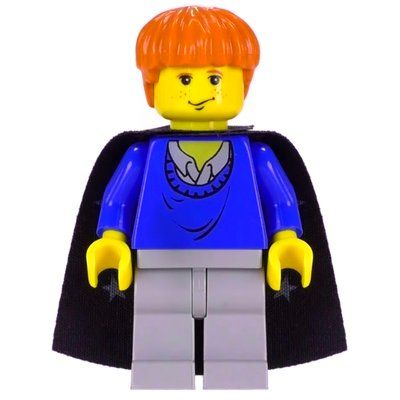 Figurine Ron Weasley, Yellow Skin, Blue Sweater, Cape with Stars du set 4722