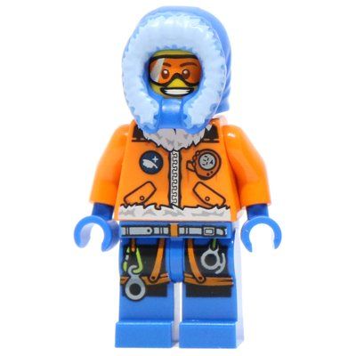 Figurine Arctic Explorer, Hood, Printed Orange Goggles du set 60035