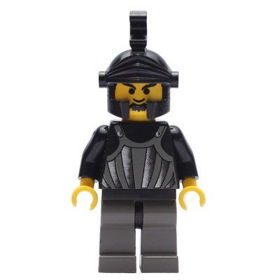 Minifiguur Knight (Fright Knights) - Black Helmet, no Plume uit set 9376