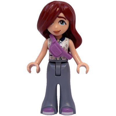 Minifigure Paisley - White Top, Sand Blue Legs, Medium Lavendar Fanny Pack del set 42608