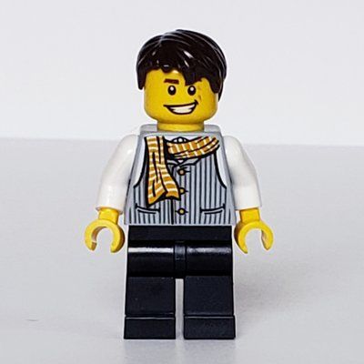 Figurine Striped Vest with Yellow Striped Scarf and Black Legs du set 21204