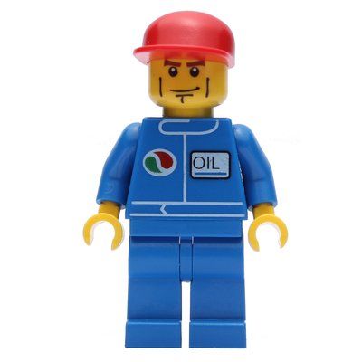 Figurine Mechanic, Blue Jumpsuit with Octan Logo, Red Cap du set 7324