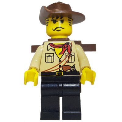 Minifigure Johnny Thunder with Backpack (Desert) from set 5988
