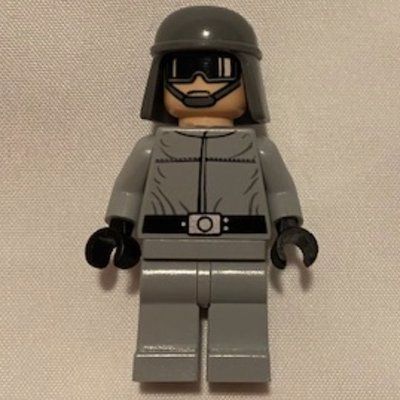 Minifigure Imperial AT-ST Driver, Plain Helmet, Printed Visor del set 7657