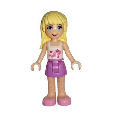 Minifigura Stephanie - White Top, Medium Lavender Skirt del set 3930