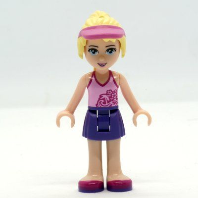 Minifigur Stephanie - Bright Pink Top, Dark Purple Skirt aus Set 30204