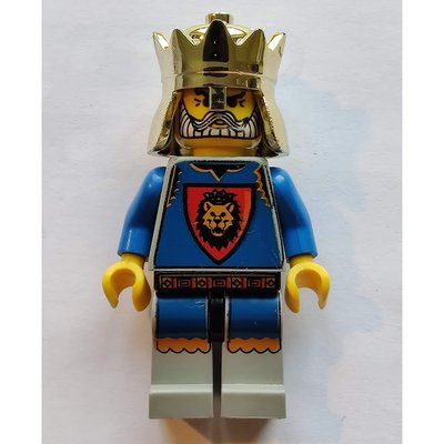 Minifiguur King Leo (Knights Kingdom I) - Lion Shield, Crown uit set 6098
