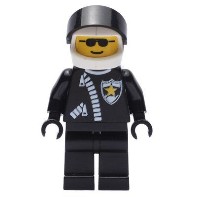 Minifiguur Policeman with Zipper Jacket and Helmet with Black Visor uit set 9247