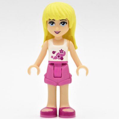 Minifigur Stephanie - White Top, Dark Pink Skirt aus Set 41092
