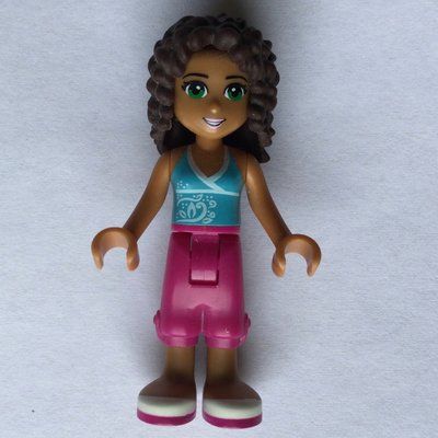 Minifigur Andrea - Medium Azure Top, Magenta Skirt aus Set 41031