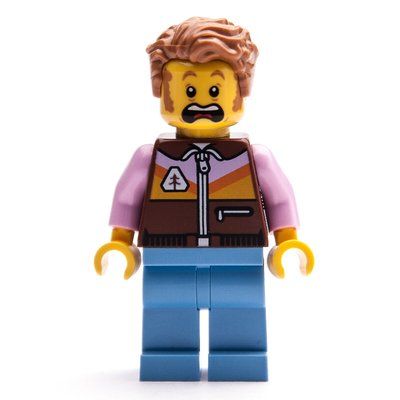 Figurine Man, Reddish Brown Jacket, Medium Blue Legs, Medium Nougat Hair du set 60412