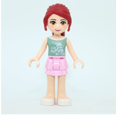 Minifigura Mia - Sand Green Top, Bright Pink Skirt del set 41027