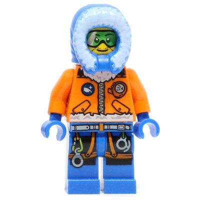Figurine Arctic Explorer, Hood, Printed Green Goggles du set 60035