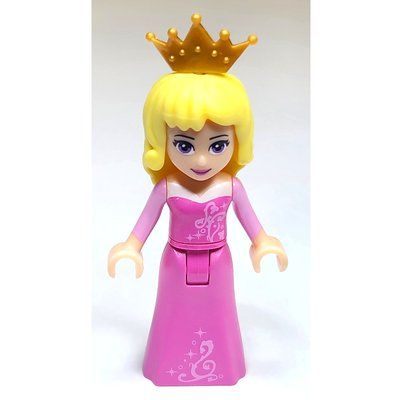 Minifigura Aurora - Dark Pink Dress, Pearl Gold Crown del set 41060
