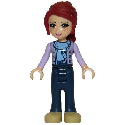 Minifiguur Mia - Lavender Jacket, Scarf, Dark Blue Trousers uit set 41040
