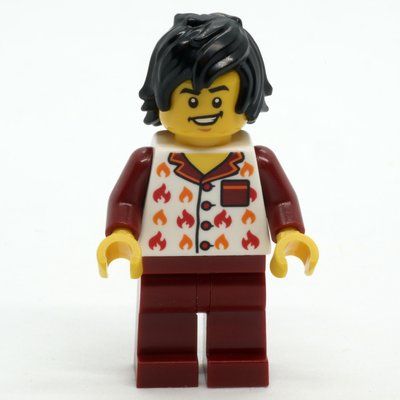 Figurine Man, Dark Red and White Pajamas du set 60414