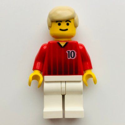 Minifigure Soccer Player Red Torso, White Legs #10 del set 3420