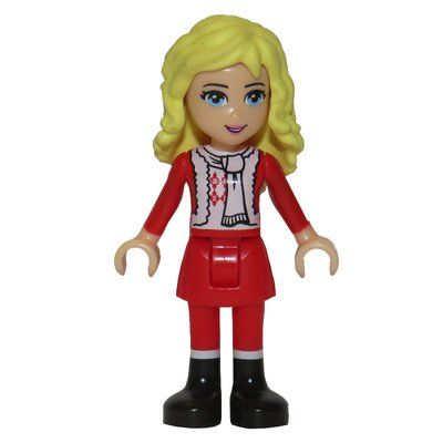 Minifiguur Ewa - Santa Jacket, Red Skirt uit set 41040