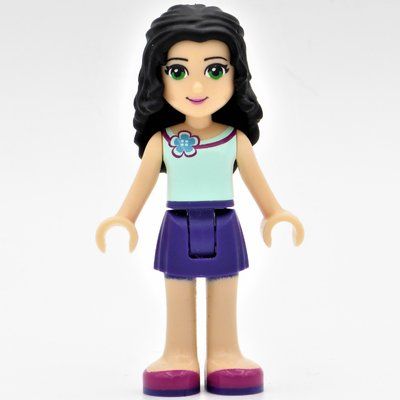 Minifigura Emma - Light Aqua Top, Dark Purple Skirt del set 41098