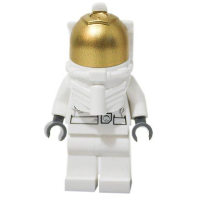 Figurine Astronaut, White, Diver Helmet, Gold Visor du set 60024