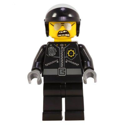 Minifiguur Bad Cop / Good Cop with Wide Angry Mouth uit set 71213