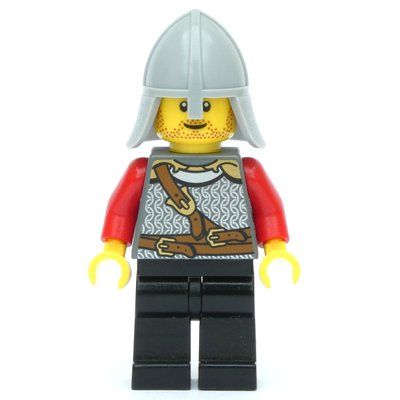 Figurine Knight - Dark Bluish Grey Torso, Black Legs, Light Bluish Grey Helmet du set 5929