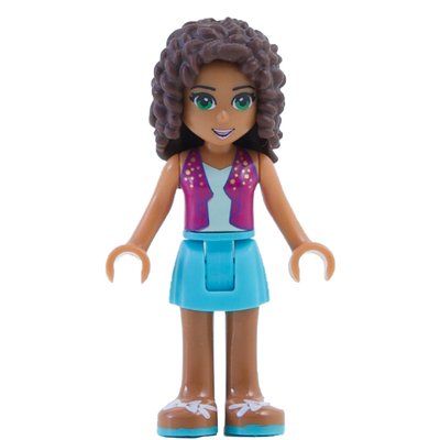 Minifigur Andrea - Magenta Jacket, Medium Azure Skirt aus Set 41301