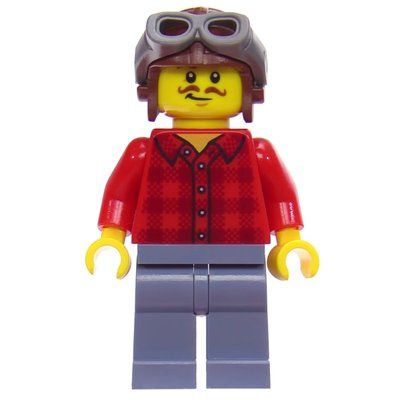 Figurine Red Torso, Sand Blue Legs, Aviator Hat du set 31064