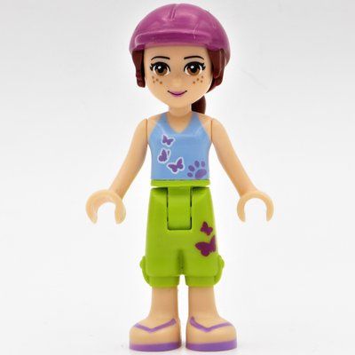 Minifigur Mia - Medium Azure Top, Lime Trousers, Magenta Cap aus Set 41306