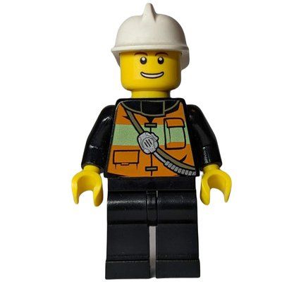 Figurine Fireman with Orange Safety Vest du set 30338