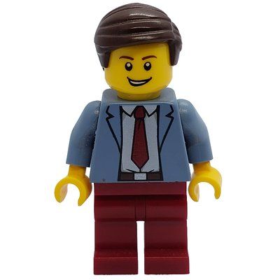 Figurine Man, Sand Blue Jacket, Dark Red Tie and Legs du set 40172