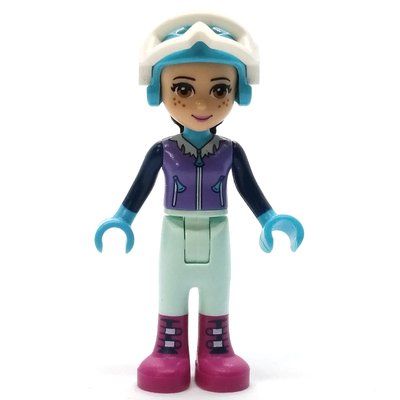 Minifigura Emma - Medium Lavender Ski Vest, Light Aqua Trousers del set 41321