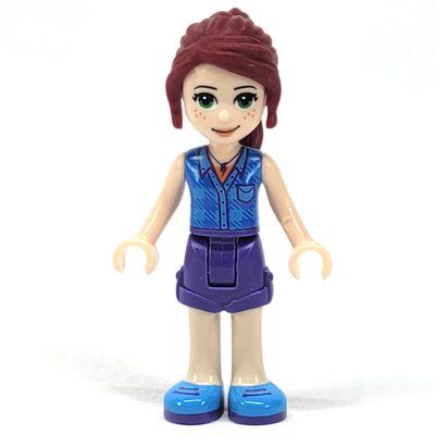 Minifiguur Mia - Dark Azure Plaid Top, Dark Purple Skirt uit set 41345