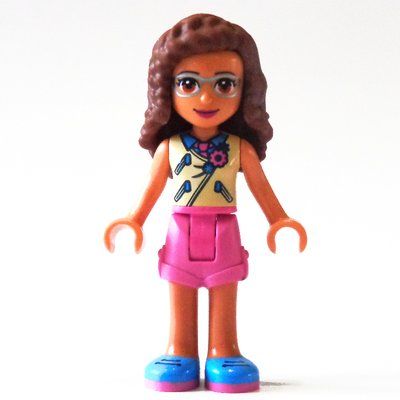 Minifigure Olivia - Bright Light Yellow Vest, Dark Pink Skirt del set 41333