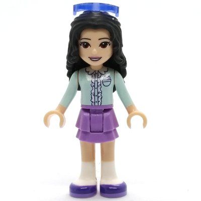 Figurine Emma - Light Aqua Top, Medium Lavender Skirt, Glasses du set 41332
