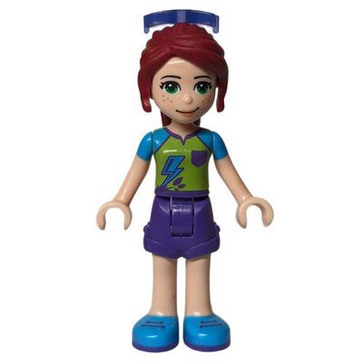 Minifiguur Mia - Lime Top, Dark Purple Skirt, Sunglasses uit set 41327